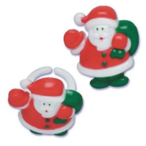 Jolly Santa Cupcake Rings - Click Image to Close